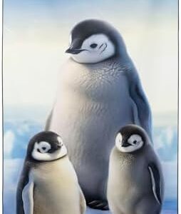 YISUMEI Penguins Family Beach Towels for Adults Extra Large 180 x 90 cm, Microfibre Quick Dry Towel for Travel Swimming Camping Sports