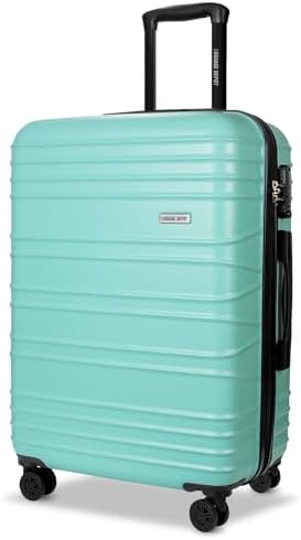 24 Inch Medium Suitcase 66x46x25cm,Lightweight Checkin Luggage, Features TSA Combination Lock, 360°Spinner Wheels, Organised Interior, Durable ABS Material for Holidays, Mint Green