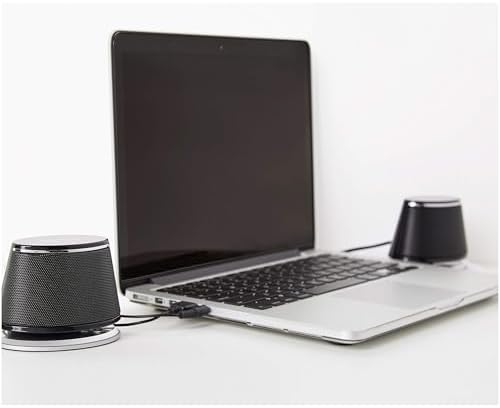 Amazon Basics Stereo 2.0 Speakers for PC or Laptop, 3.5mm Aux input, USB-Powered, 1 Pair, Black - Image 6