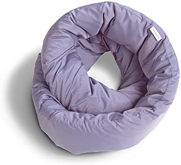 Huzi Infinity Pillow - Travel Neck Pillow - Versatile Soft 360 Support Scarf - Machine Washable - Home Travel Flight Road Trips (Purple)