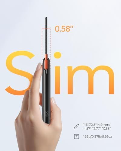VIYISI Ultra-Slim 10000mAh Power Bank, QC 22.5W Fast Charging Portable Charger with Built-in Type-C Cable, LED Display Travel Phone Charger for iPhone 17 16 15 Samsung Android -Black - Image 2