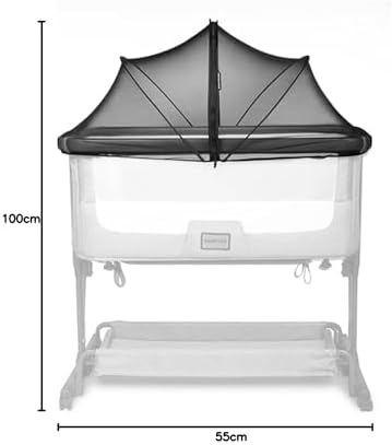 Fine Mesh Mosquito Net with Silent Zipper for Baby Travel Cot, Black | Smooth Noiseless Zipper Enables Easy Access, Quick To Assemble, Tightly Woven Mesh Blocks Insects - Image 10