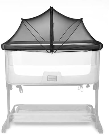 Fine Mesh Mosquito Net with Silent Zipper for Baby Travel Cot, Black | Smooth Noiseless Zipper Enables Easy Access, Quick To Assemble, Tightly Woven Mesh Blocks Insects - Image 9
