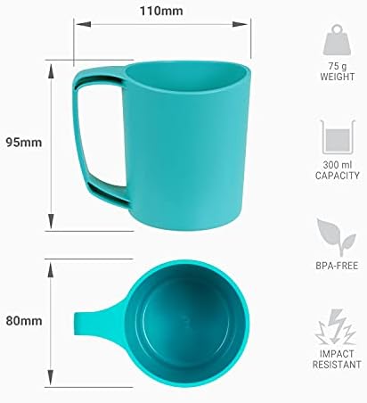 Lifeventure Ellipse Reusable Mug for Camping, Travel & Outdoor - Teal - Image 3
