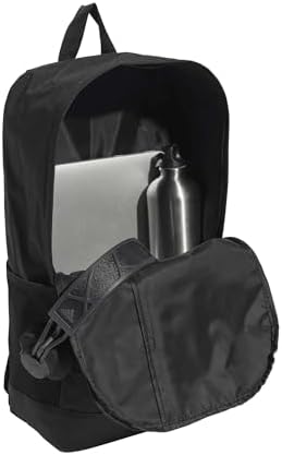 adidas Unisex Linear Backpack, black/black/white, One Size - Image 5