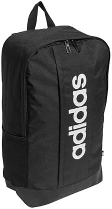 adidas Unisex Linear Backpack, black/black/white, One Size - Image 2