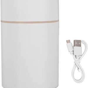 Qcwwy Portable Humidifier, 300ml USB Cool Mist Air Humidifiers Desktop Essential Oil Diffuser Device Compact Mini Ultrasonic Technology Gadget for Baby Bedroom Plants Office Travel