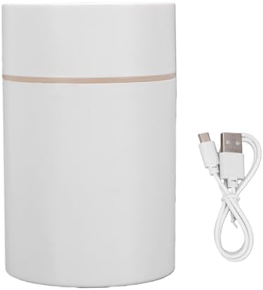 Qcwwy Portable Humidifier, 300ml USB Cool Mist Air Humidifiers Desktop Essential Oil Diffuser Device Compact Mini Ultrasonic Technology Gadget for Baby Bedroom Plants Office Travel