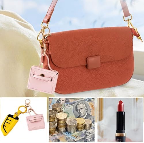6 PCS Mini Backpack Keychain Super Smalls Makeup Bag Cute Coin Wallet PU Leather Lipstick Bag Card Holder Data Cable Organizer Fashion Bag Charms Accessories for Women Girls (Style 6) - Image 7