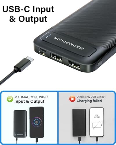 MAOMAOCON 2 Pack Power Bank 10600mAh power bank Fast Charging PD20W USB C Portable Charger Output and Input for Smartphones, Tablets and more - Image 2
