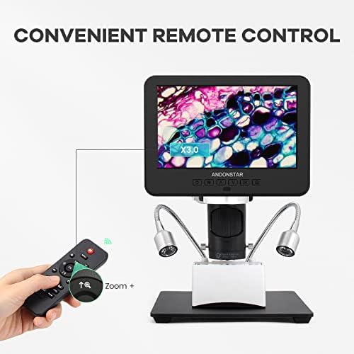 Andonstar AD246S-M HDMI Digital Microscope - 2000x, 3 Lens 2160P UHD Video Record, 7 Inch LCD Soldering Microscope - Image 9
