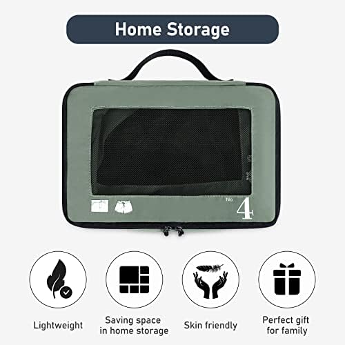 ECOHUB Packing Cubes for Suitcase 7 PCS Travel Organiser Packing Bags Recycled PET Eco Friendly Travel Accessories Shoes Bags Storage Bag Luggage Organiser Pouch(Green) - Image 7