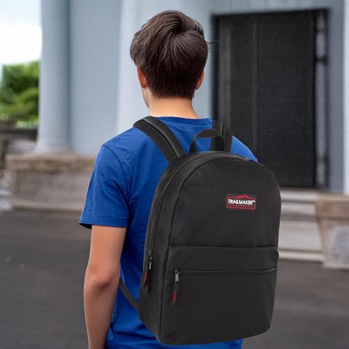 Classic Vintage Backpack for Adults and Kids with Adjustable Padded Shoulder Straps | School Bookbags for Girls, Boys (Black) - Image 8