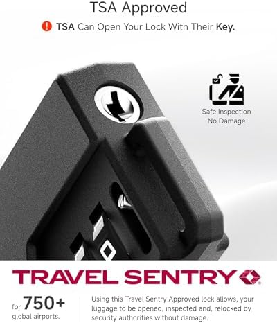 LUGGEX Suitcase Locks, Luggage Locks, TSA Approved Luggage Locks, Gift Box, Ease of Use & Durable(Black,4 Pack) | Travel Lock, Gym Lock, Gift Box, Ease of Use & Durable (Black,4) - Image 5