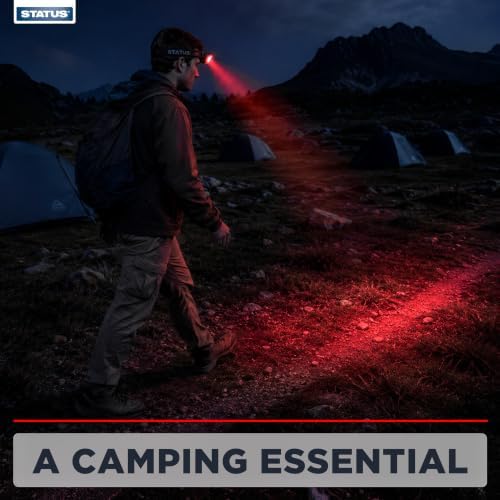 Status LED Head Lamp | Multi-Purpose Black Head Torch - Pack of 3-3xAAA Batteries (Included) | Running, Camping | Infrared and White Light | S3LEDHL1PKB6 | Infrared & White Light Modes, Adjustable Headlamp, For Running, Camping & Outdoor Use, 3xAAA Batteries Included, S3LEDHL1PKB6 - Image 4