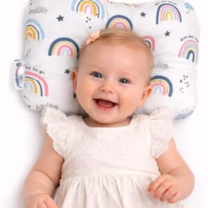 TradeProvider Baby Head Support Cushion for Pram, Pushchair, Stroller, Soft Breathable Cotton Infant Support Pad, Machine Washable Newborn Travel Headrest, Baby Shower, Not for Sleep (Cloud Dreams)