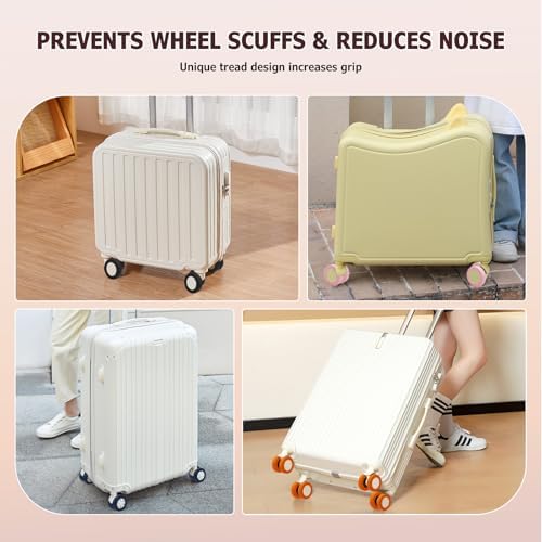 Luggage Wheel Covers, Anti Dust & Scratch, For 2-2.4" Wheels - Orange | Luggage Compartment Wheel Protection Cover 8-Pack, Noise Reducing Suitcase Wheel Protector, For Most Carry on/Travel Bags - Image 6