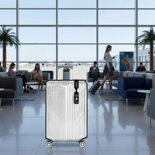Clear Suitcase Cover 30 inch, Waterproof PVC 30 inch Large Suitcase Covers Protectors Luggage Cover, Transparent Luggage Protector with Tag, Anti-Scratch Protector for Wheeled Suitcases - Image 5