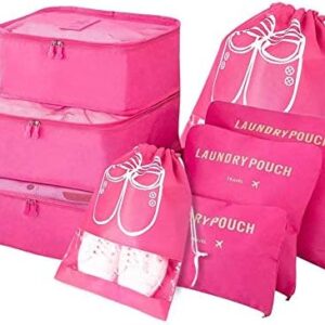 Vicloon Multifunction Packing Cubes - 8 PCS Organizer Packing Bags for Suitcase, Travel Essentials with Shoe Bag, Storage Accessories