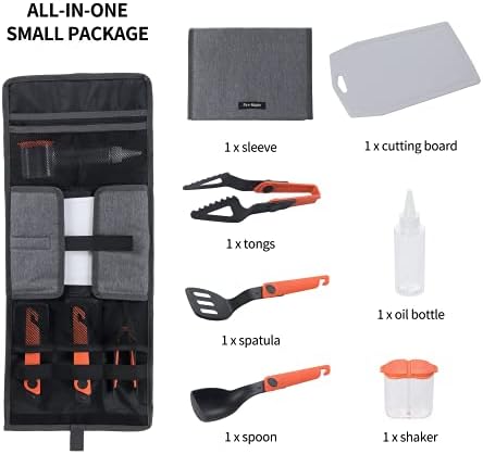 Fire-Maple Chef Camp Kitchen Set | Portable 6 pc Kit with Folding Tongs, Spatula, Spoon | Essential Outdoor Gear for Backpacking, Car Camping, Fishing, BBQ, and Travel - Image 2
