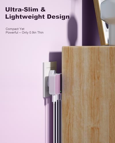 USB C Charger Plug UK 4 Port,45W Travle Plug Adapter with 2 USBC and 2 USB A Ports, Multiport Fast Wall Charger for iPhone, Samsung Galaxy, iPad, Android Phones(Purple, 30W 2C2A) - Image 7