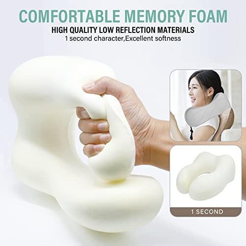 Travel Pillow Neck Pillow for Travel Airplane Memory Foam Flight Pillow for Cars, Trains, Home, Offices - Image 2