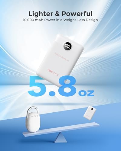 10000mAh Power Bank Fast Charging, Mini USB C Portable Charger with PD QC 3.0, Small Battery Pack, Compact External Battery Bank for iPhone, Samsung (White) - Image 4