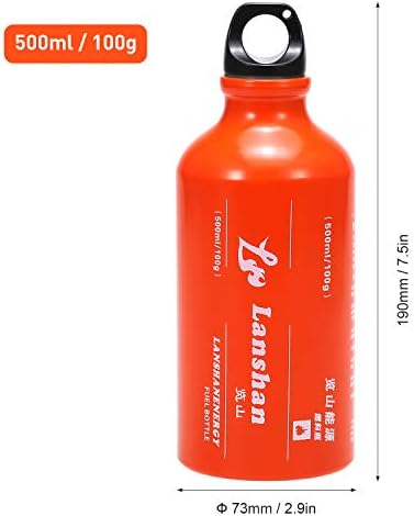 Camping Multi Fuel Oil Stove with 500ml Gasoline Fuel Bottle and 9-Plate Camp Stove Windscreen Windshield for Diesel Alcohol - Image 2