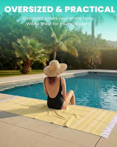 4 Packs Turkish Beach Towels Gym Towel Camping Blanket Xl Large Big Size Sandfree Sandrpoof Thin Fast Drying Packable Honeymoon Travel Essential Summer Vacation Accessories Hawaii Trip Necessities - Image 5
