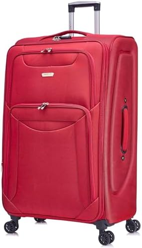 FLYMAX 29" Large Super Lightweight 4 Wheel Suitcase Luggage Expandable with Wheels Red