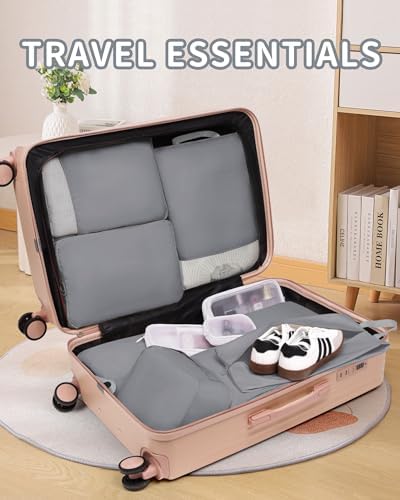 Compression Packing Cubes 11 Set, Suitcase Organizers, Luggage Organizer Bags for Travel, Expandable Packing Cubes for Travel Compression, Travel Essentials Gray - Image 6