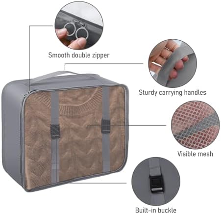 Packing Cubes for Suitcases, 10 pcs Travel Organiser Packing Bags for Clothes Shoes Toiletries Travel Luggage Organizers Storage Bags - Image 3