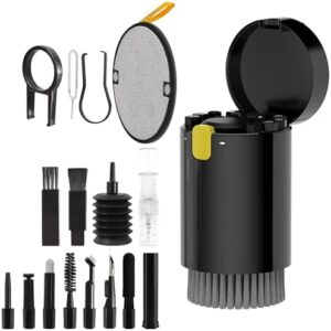 20-in-1 Laptop Screen Keyboard Cleaning kit, Cell Phone Cleaning kit, Air-pod Cleaning kit, Electronics Cleaning kit for Mobile Phones, Tablets, Computers, Computer Monitors, TV Camera Lenses (black)