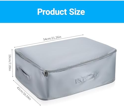 2 Pcs Large Compression Packing Cubes, Bedding Storage Bags, Space Saver Duvet Storage Bags, Ultra Space Saving Self Compression Organizer for Clothes Blanket Duvet Down Jackets(54 x 42 x 30 cm) - Image 2