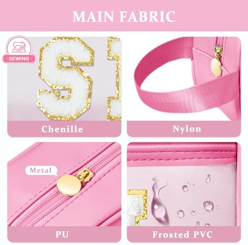 COSHAYSOO Clear Sunscreen Bag Makeup Toiletries Pouch Beach Vacation Essentials Summer Travel Stuff Accessories Personalized Graduation Gifts for Women College Teen Girls Teacher Nurse Pink SPF - Image 3