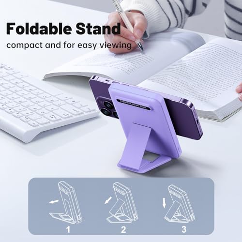 YAGOPAL Power Bank 10000mAh Magnetic Wireless Power Bank with Foldable Stand and LED Display Portable Charger 22.5W PD Fast Charging Battery Pack For iPhone 16/15/14/13/12 Mini Pro/Pro Max - Image 4