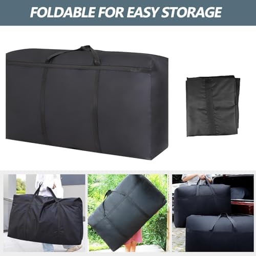 3 Pack 180L Large Storage Bags Organizer, Clothes Duvet Storage Bag Moving Storage Boxes with Zips Under Bed Storage Box for Moving House, Clothes Storage, Laundry Bag, Packing, House Essentials - Image 3