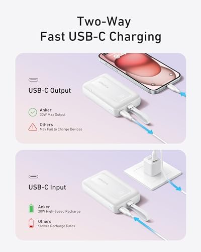 Anker Zolo Power Bank, 10,000mAh 30W High-Speed Portable Charger with Built-In USB-C Cable, Fast Charging Battery Pack for iPhone 17/17 Air/17 Pro/17 Pro Max/16/15 Series, Galaxy, iPad, and More - Image 5