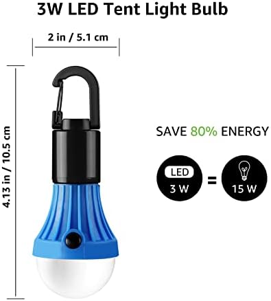 Lepro Camping Lights, Battery Powered Tent Lights, Warm White and Daylight Modes, Camping Accessories, Hanging Camping Lantern, Battery Lights for Power Cuts, Pack of 4 (AAA Battery Included) - Image 6