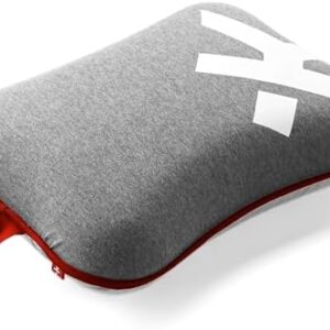 SKROSS Travel Pillow, Ultra Comfortable Travel Pillow in Memory Foam, 100% PU, Washable Cover (Grey)