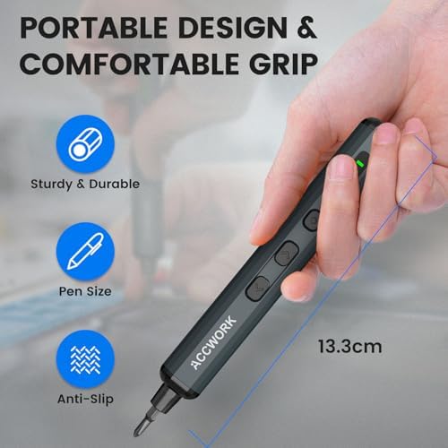 Mini Electric Screwdriver, 68 in 1 Precision Screwdriver Set with 64 Magnetic Bits, 5 Torque Settings, 4 LED Lights, Rechargeable Repair Tool Kit for Electronics, Phone, Camera, Laptop, Watch - Image 9