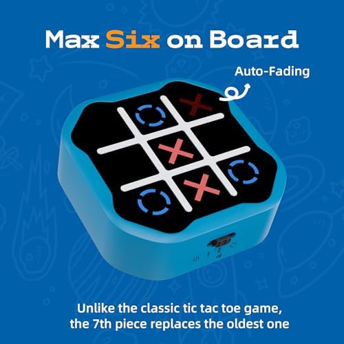 3-in-1 Electronic Tic Tac Toe Toy, Family Travel Game for Kids and Adults, Handheld Game Gift with Silent Mode - Image 2