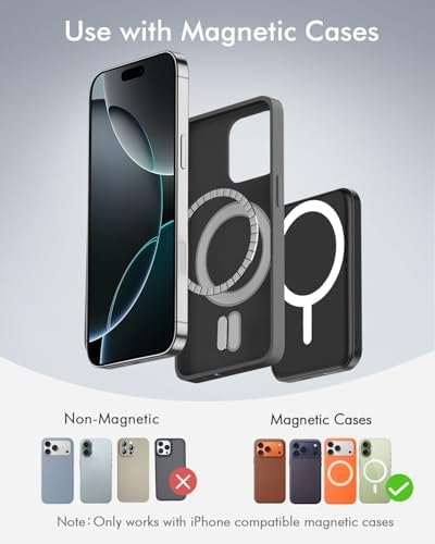 Podoru for Magsafe Power Bank, 5000mAh Magnetic Power bank with Type-C Cable PD Fast Charging Input Wireless Portable Charger for iPhone 17/16/15/14/13/12/ All Series-Black - Image 2