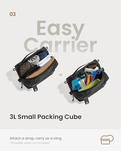 tomtoc 3 Set Packing Cubes for Travel Essentials, Odor-Resistant Compression Expandable Packing Cubes, Lightweight Travel Bag Pouch, Luggage Organizers Accessories for Backpack & Suitcase - Image 5