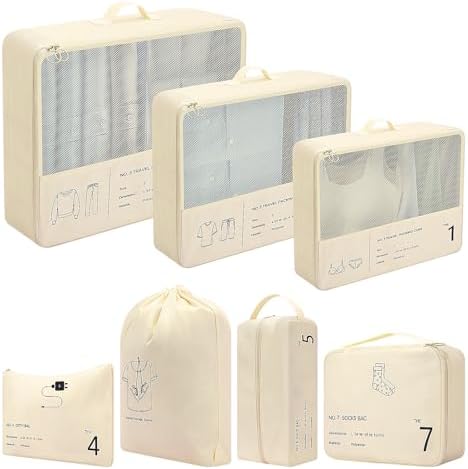 Packing Cubes, Packing Cubes for Suitcases, Travel Cubes, Travel Organiser, Suitcase Organiser Bags