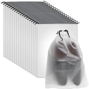 20pcs Transparent Travel Shoe Bags for Packing in Suitcase, Large 15.7x11.8 Inch Shoes Storage Packing Pouch Organizers Drawstring Shoe Bag for Storage Moving House for Men Women