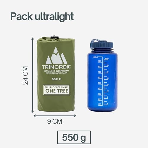 TRINORDIC Ultralight Inflatable Camping Mat - With Integrated Pillow – Lightweight (0.55kg) and Compact Outdoor Sleeping Mat for Hiking and Bikepacking - Image 3
