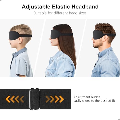 Gritin 100% Blackout Sleep Mask for Women & Men-Zero Eye Pressure Eye Mask for Sleeping, 3D Cutout Eye Movement, Ultra Soft & Comfortable Blindfold for Sleep/Travel Essentials-EarPlugs Included - Image 8