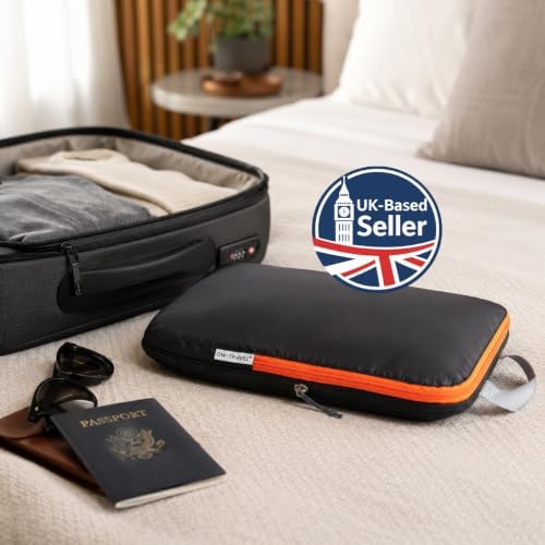 OW-Travel Compression Packing Cubes for Suitcases, Black, Large, 4 Pack Set | Compressible suitcase organiser bags and travel clothes dividers for luggage, backpacks, suitcase storage and holiday packing - Image 11