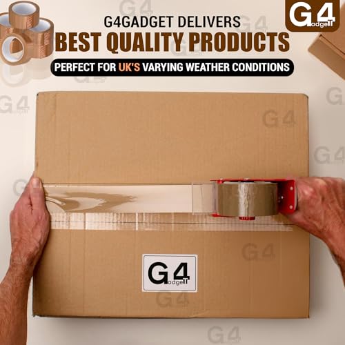 G4GADGET 6 x Strong Parcel Tape 48MM x 66m Brown Packing Tape for Moving Boxes, Packing boxes & Large Postal Bags – Strong Sticky Tape for Boxes - Image 9